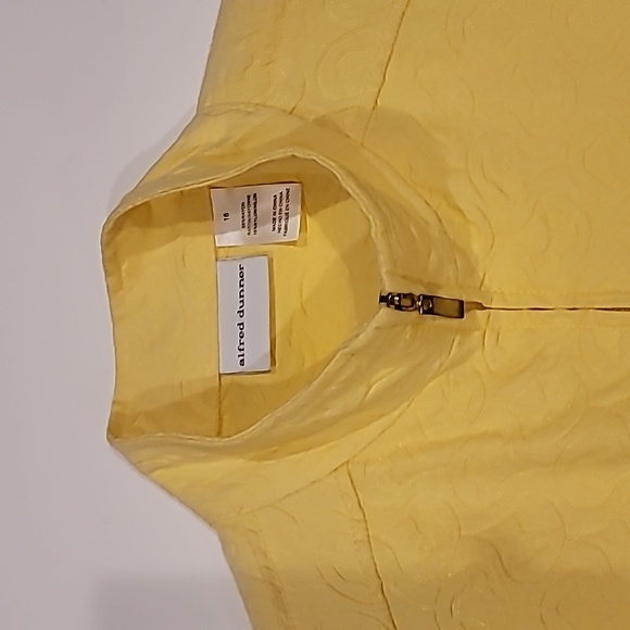 Alfred Dunner Full Zipper Textured Anorak Spring Jacket Yellow 16 - Picture 10 of 17